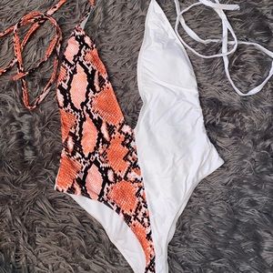 Snakeskin block swim suit- bundle for 50% off